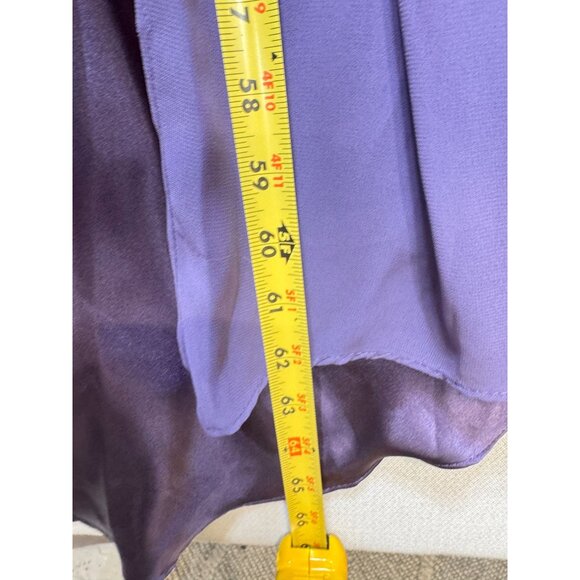 NW Nightway Women's 1 Shoulder Maxi Formal Gown Dress Sleeveless Size 10 Purple - Picture 12 of 12